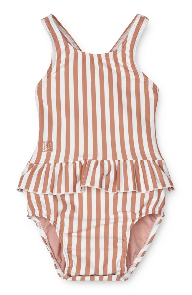 AMINA BABY SWIMSUIT STRIPE TUSCANY ROSE Otis and the Wolf