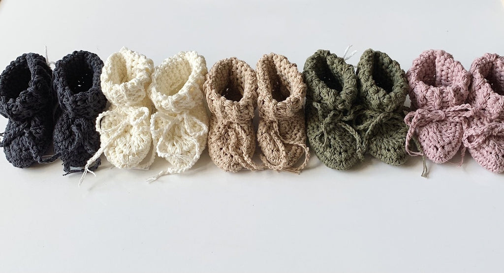 Cotton Tie Booties Footwear Gooseberry Fool 