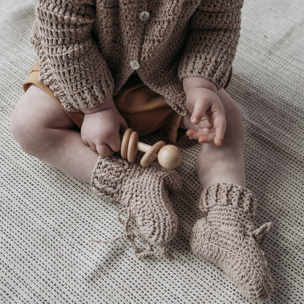 Cotton Tie Booties Footwear Gooseberry Fool 