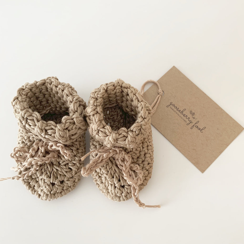 Cotton Tie Booties Footwear Gooseberry Fool 
