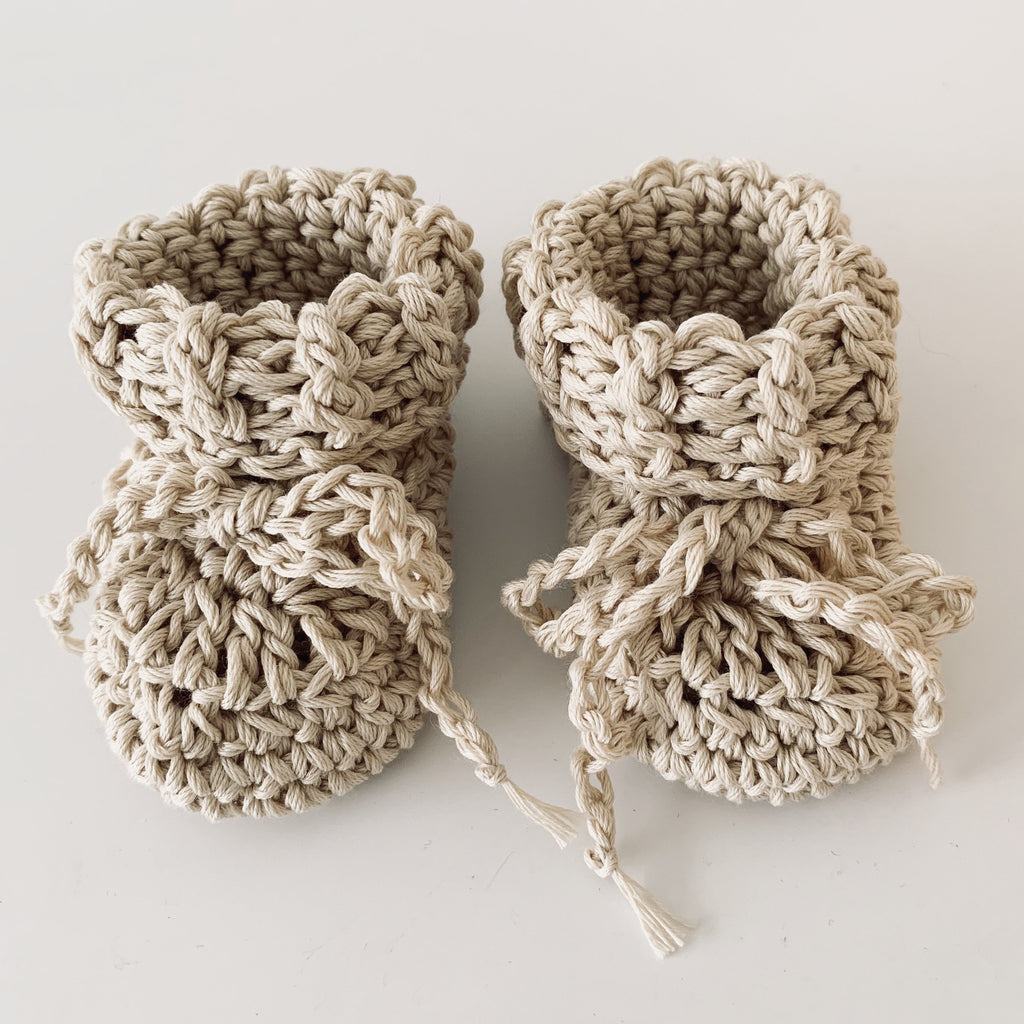 Cotton Tie Booties Footwear Gooseberry Fool 